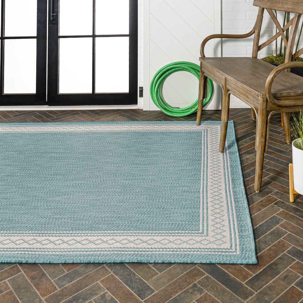 Lucia Classic Diamond Border Indoor/Outdoor Area Rug. Picture 7