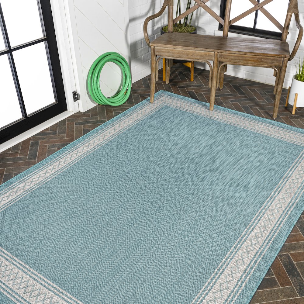 Lucia Classic Diamond Border Indoor/Outdoor Area Rug. Picture 8