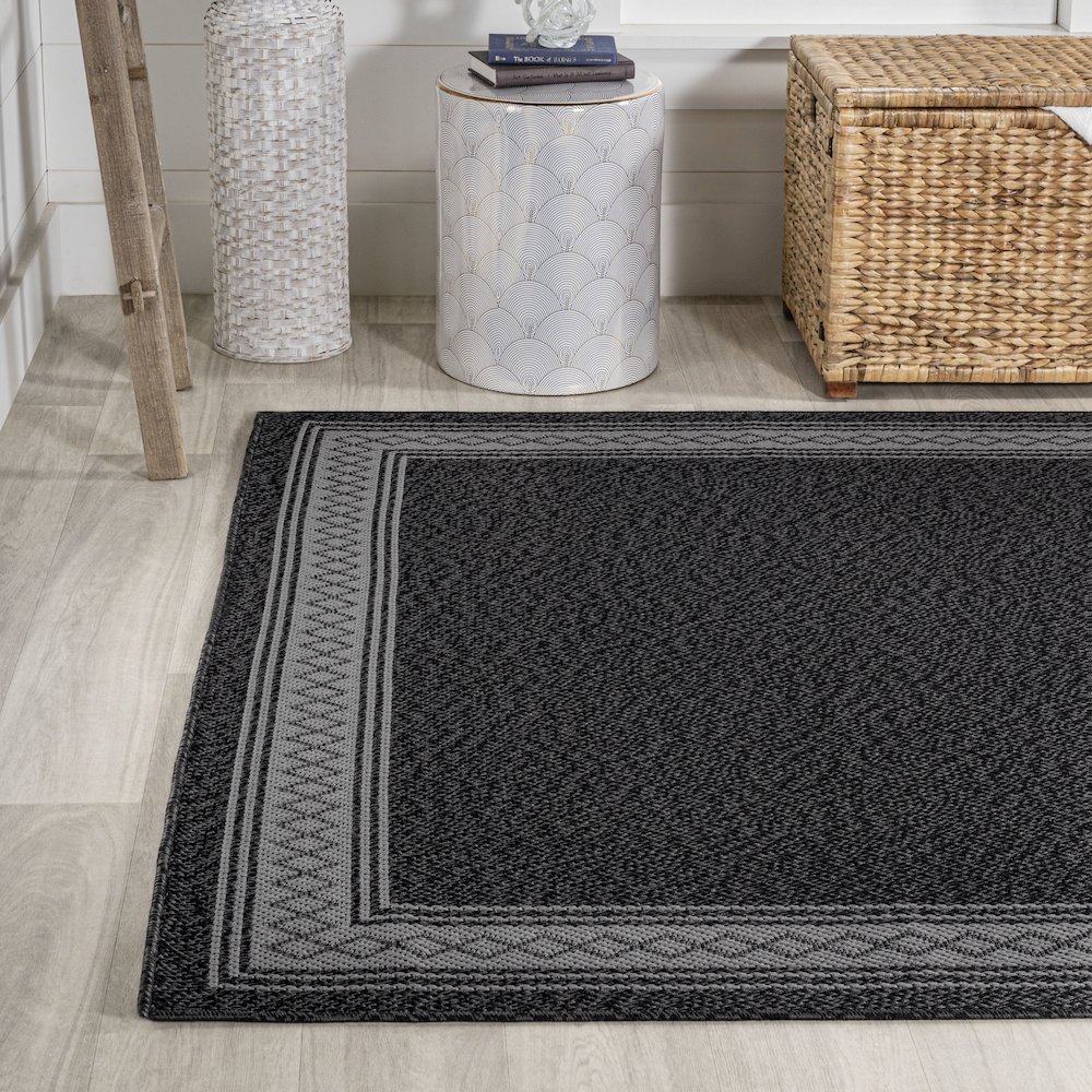 Lucia Classic Diamond Border Indoor/Outdoor Area Rug. Picture 3