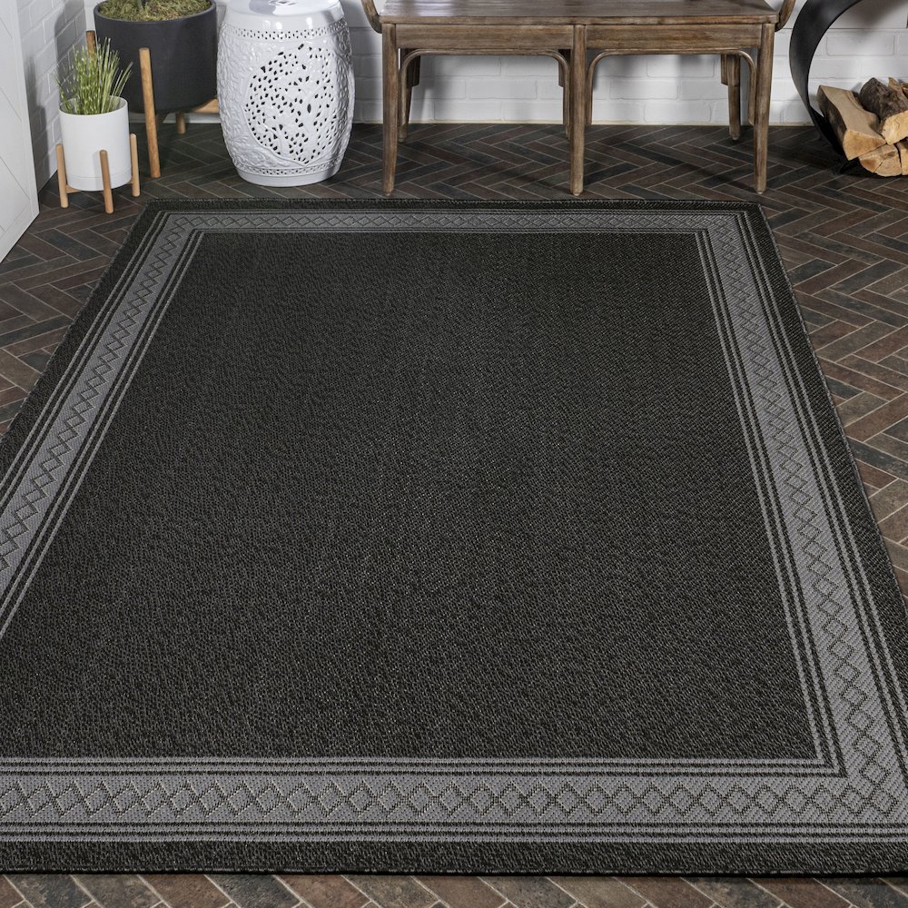 Lucia Classic Diamond Border Indoor/Outdoor Area Rug. Picture 8