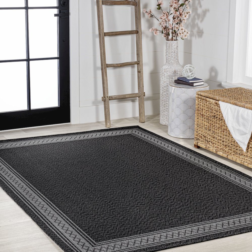 Lucia Classic Diamond Border Indoor/Outdoor Area Rug. Picture 5