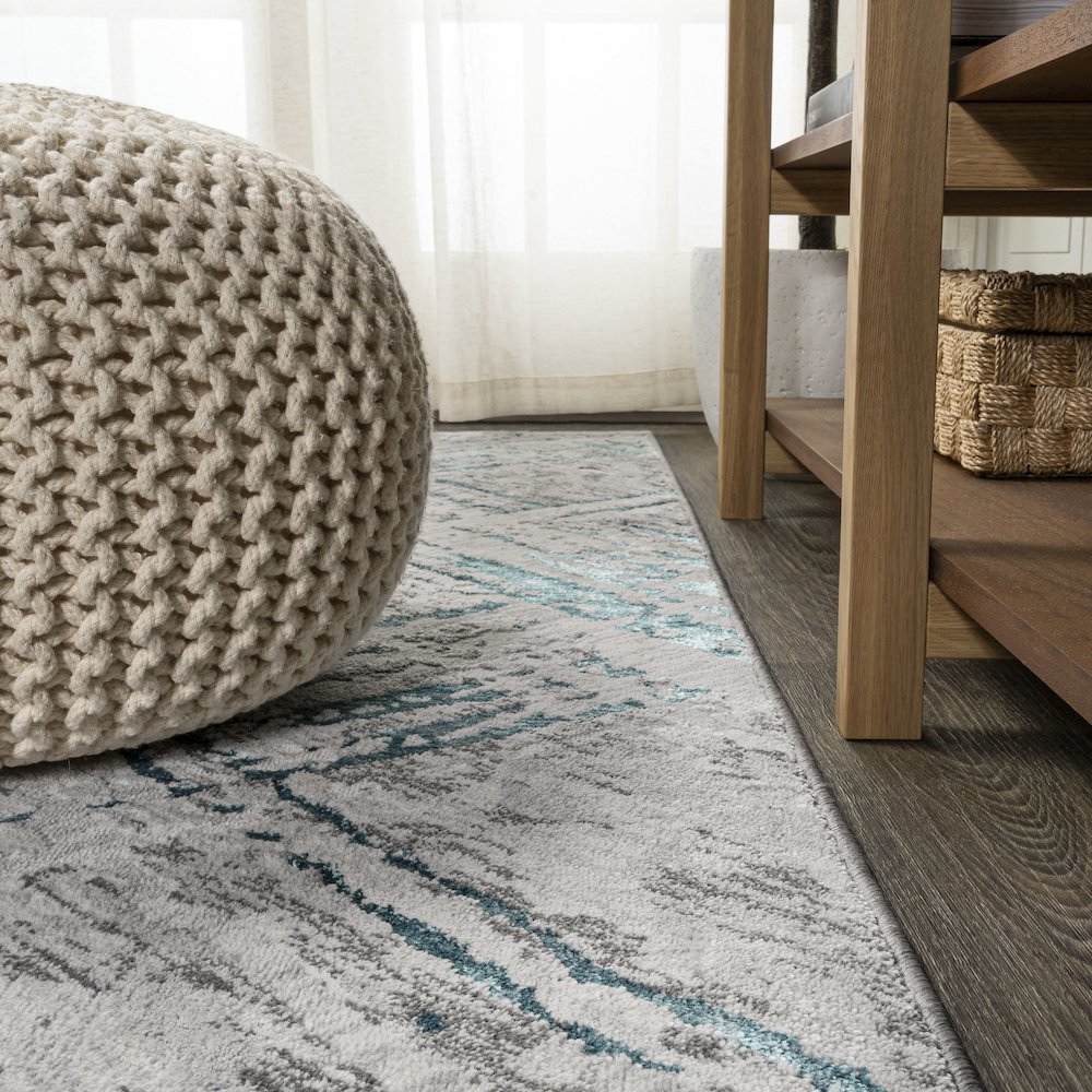 Slant Modern Abstract Area Rug. Picture 9