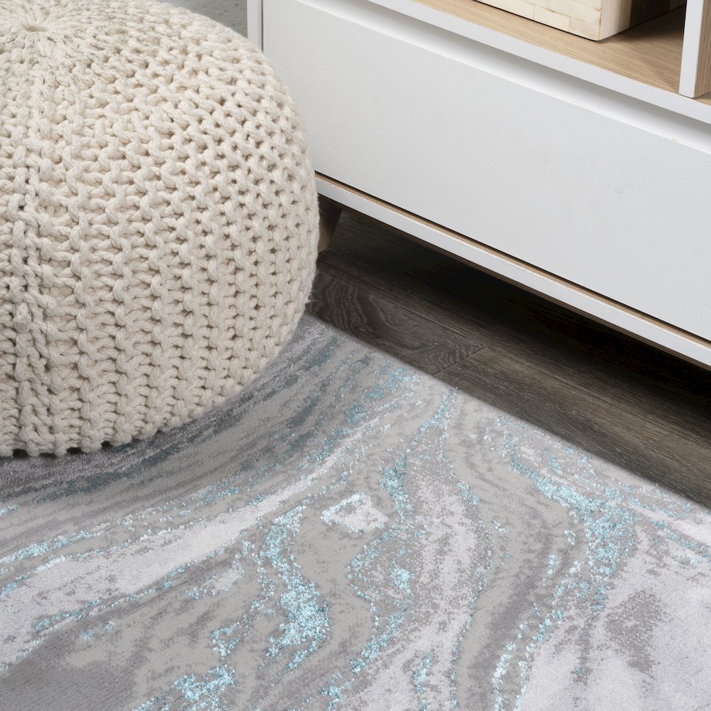 Swirl Marbled Abstract Area Rug. Picture 7