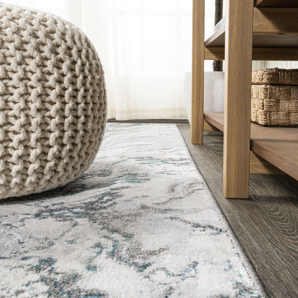 Swirl Marbled Abstract Area Rug. Picture 9
