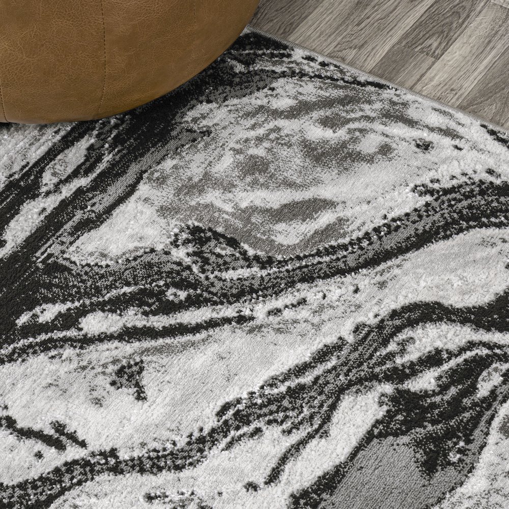Swirl Marbled Abstract Area Rug. Picture 7