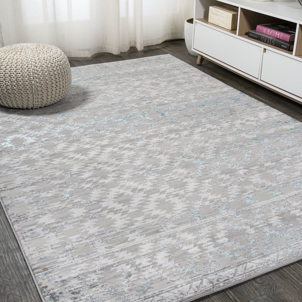 Ancient Faded Trellis Area Rug. Picture 2