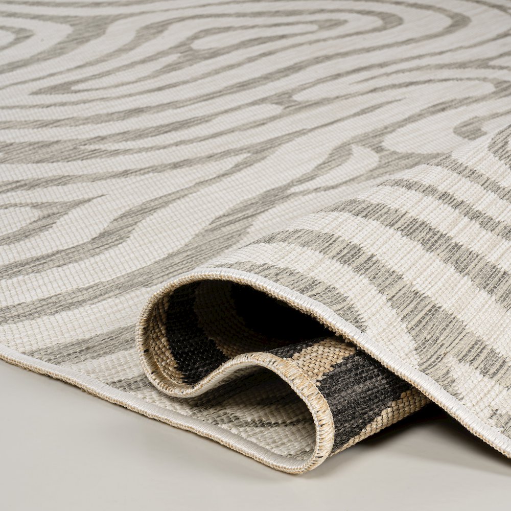 Bohemian Abstract Organic Reversible Machine-Washable Indoor/Outdoor Runner Rug. Picture 3