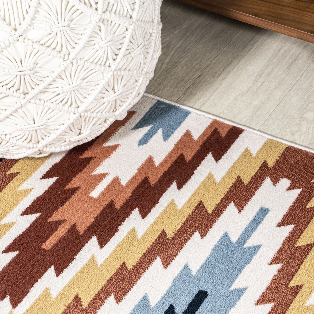Konya Diamond Kilim Geometric Area Rug. Picture 7