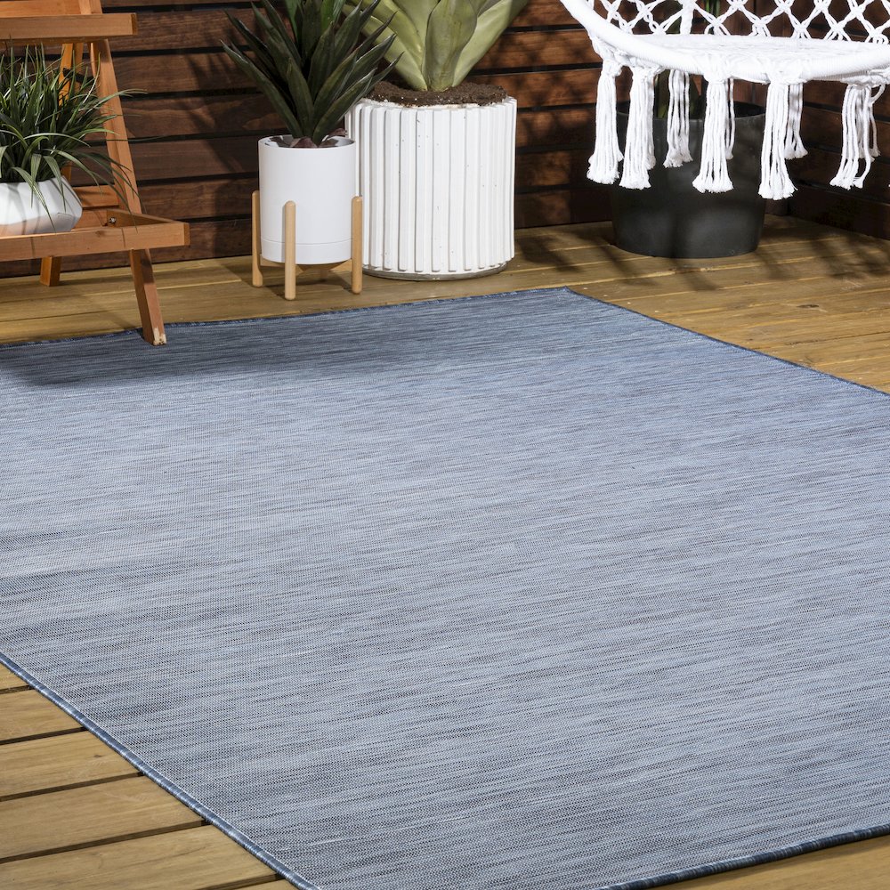 Ethan Modern Flatweave Solid Area Rug. Picture 7