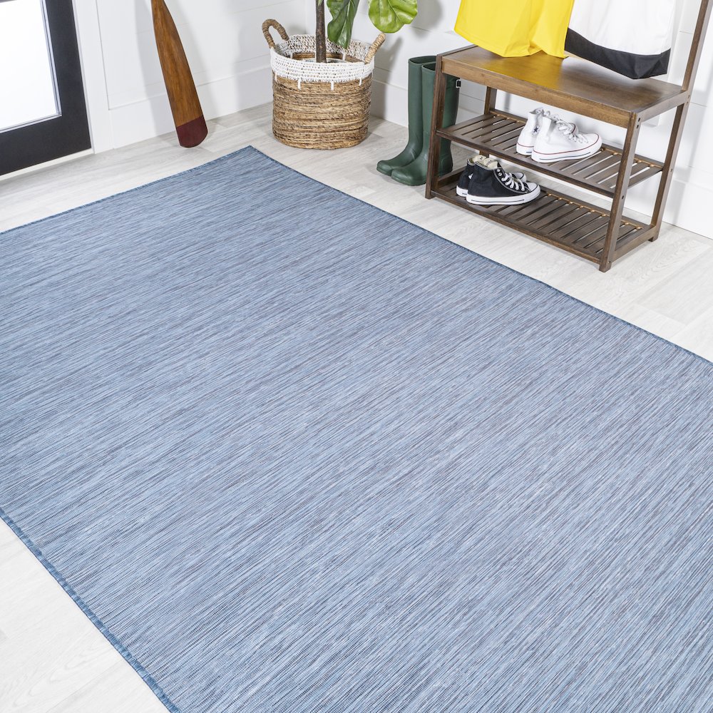 Ethan Modern Flatweave Solid Area Rug. Picture 4