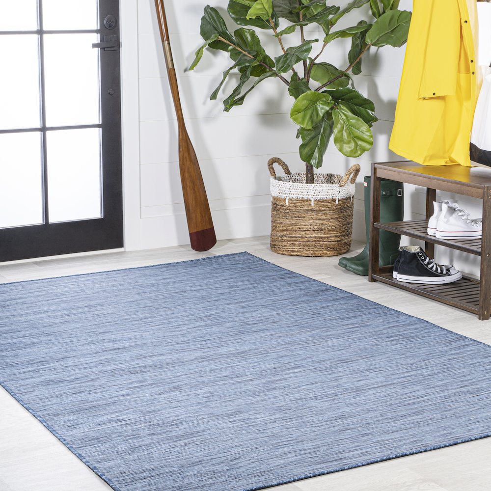 Ethan Modern Flatweave Solid Area Rug. Picture 5