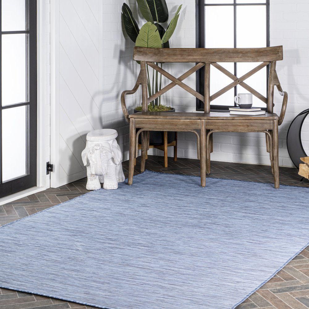 Ethan Modern Flatweave Solid Area Rug. Picture 10