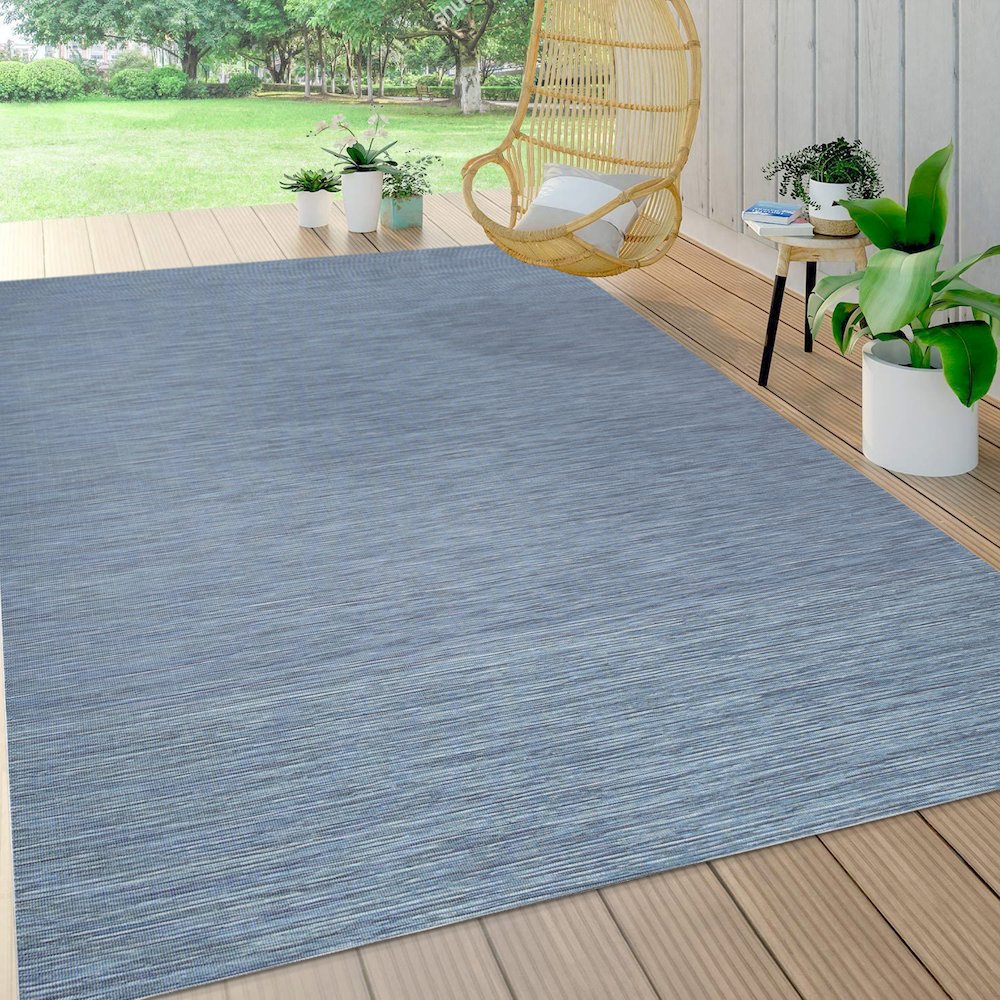Ethan Modern Flatweave Solid Area Rug. Picture 6