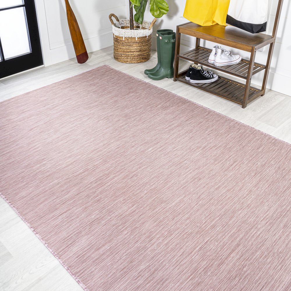 Ethan Modern Flatweave Solid Area Rug. Picture 4