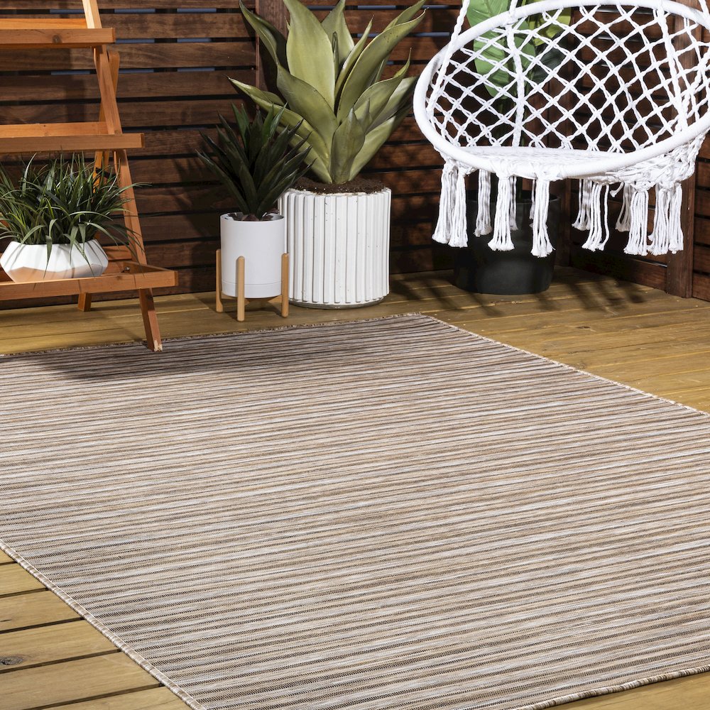 Finn Modern Farmhouse Pinstripe Area Rug. Picture 7