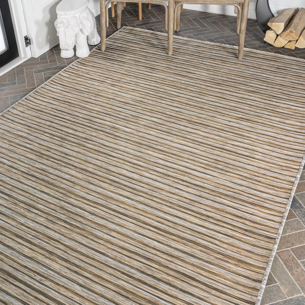 Finn Modern Farmhouse Pinstripe Area Rug. Picture 9