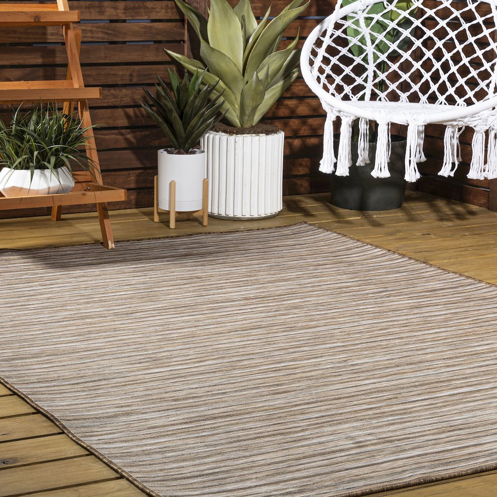 Finn Modern Farmhouse Pinstripe Area Rug. Picture 7