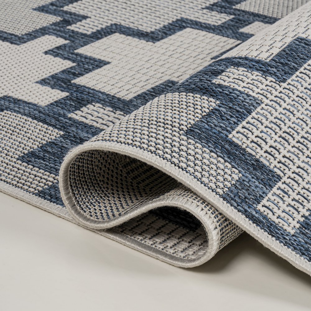 Cyrus Modern Geometric Tile Pattern Indoor/Outdoor Area Rug. Picture 5