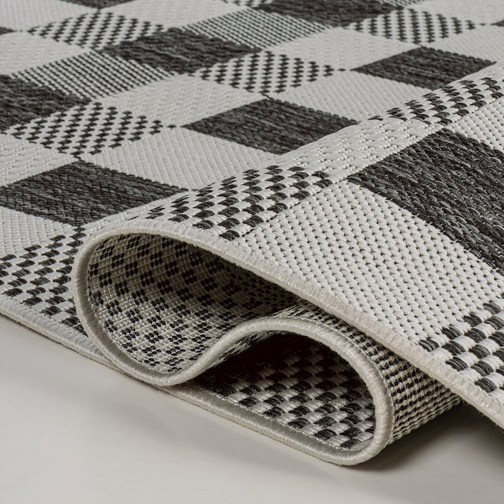 Darcy Traditional Geometric Bold Gingham Indoor/Outdoor Area Rug. Picture 8