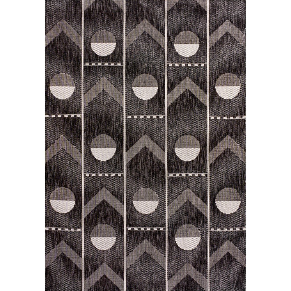 Soren Modern Geometric Black/Cream 8 ft. x 10 ft. Indoor/Outdoor Area Rug. Picture 1