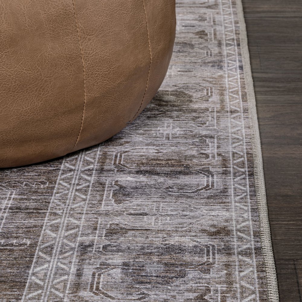 Alanya Ornate Medallion Machine-Washable Area Rug. Picture 6