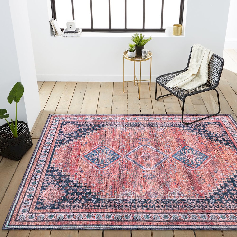 Dalyan Geometric Medallions Washable Indoor/Outdoor Area Rug. Picture 11
