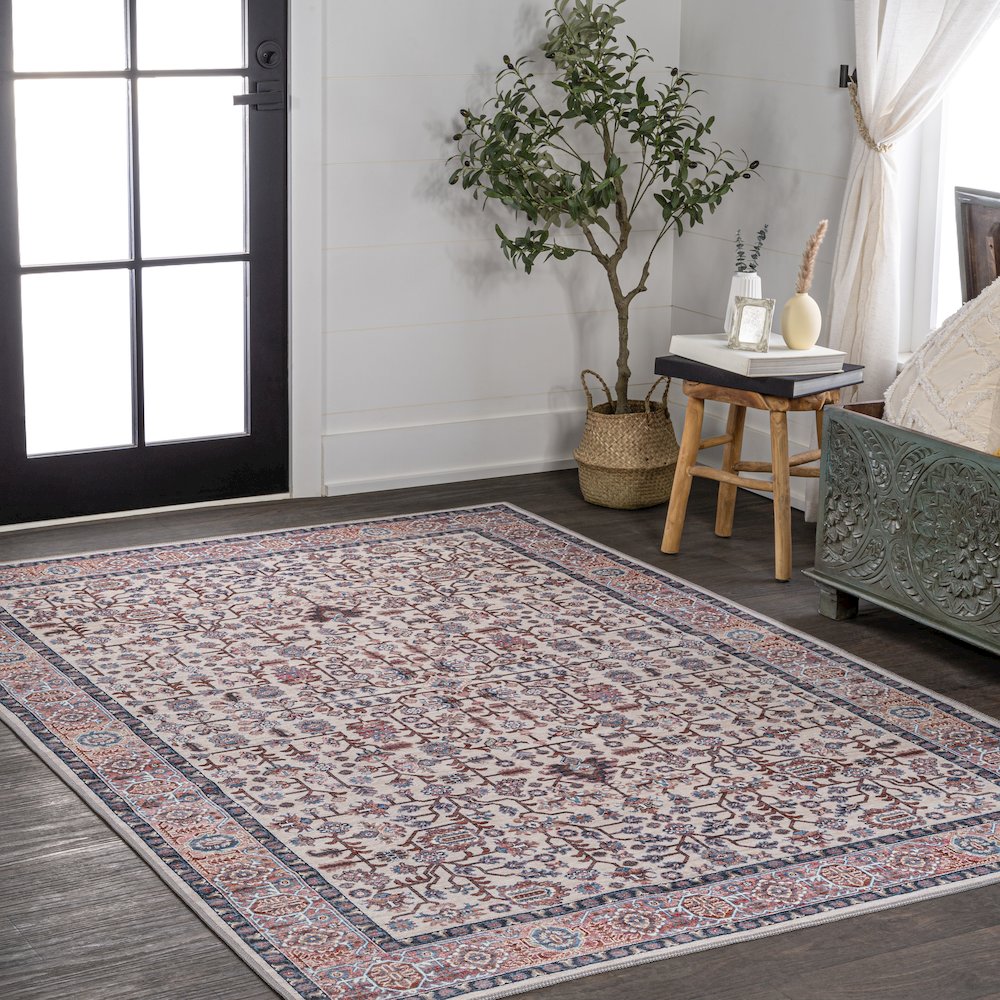 Kemer All-Over Persian Machine-Washable Area Rug. Picture 4