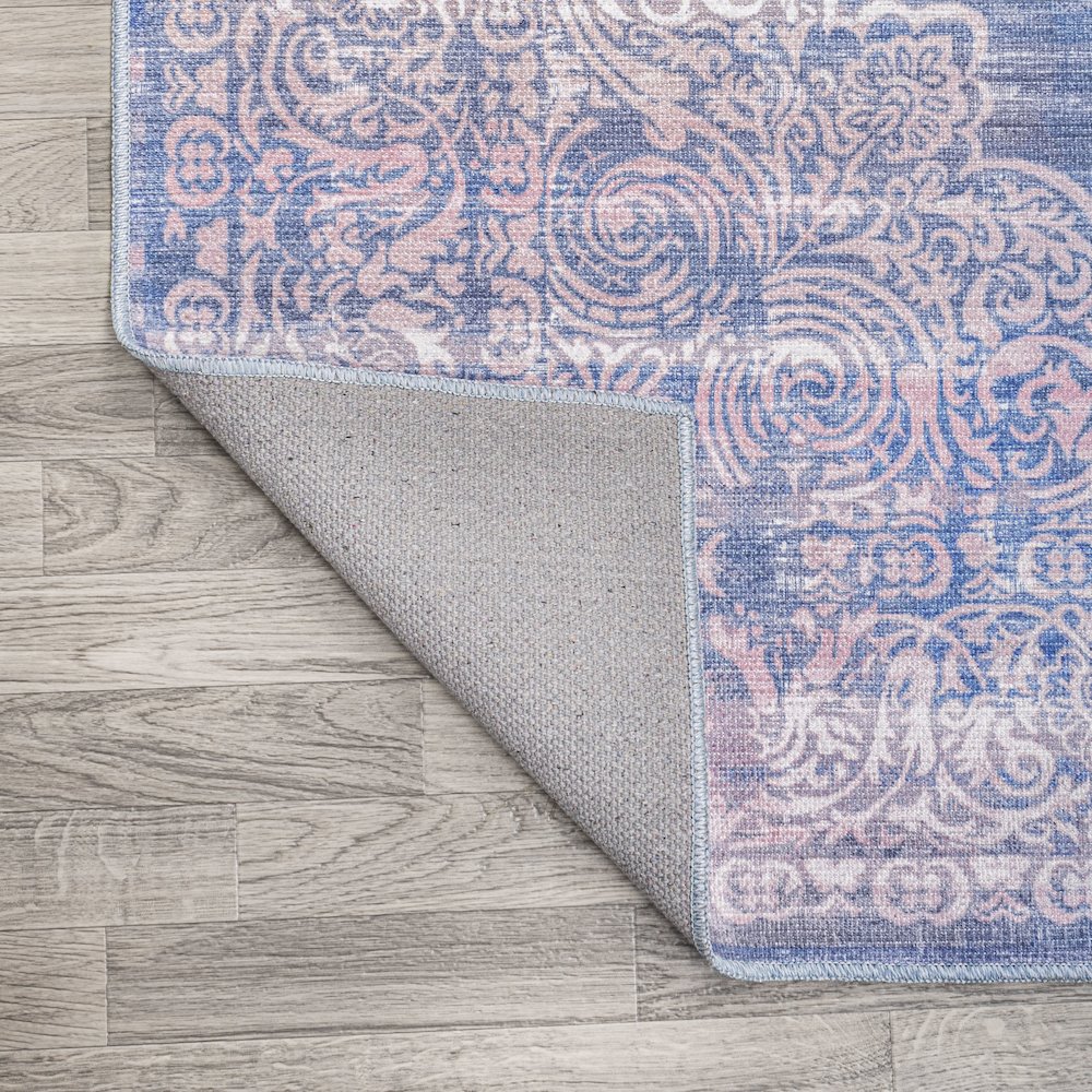 Regis Bohemian Medallion Washable Indoor/Outdoor Area Rug. Picture 6