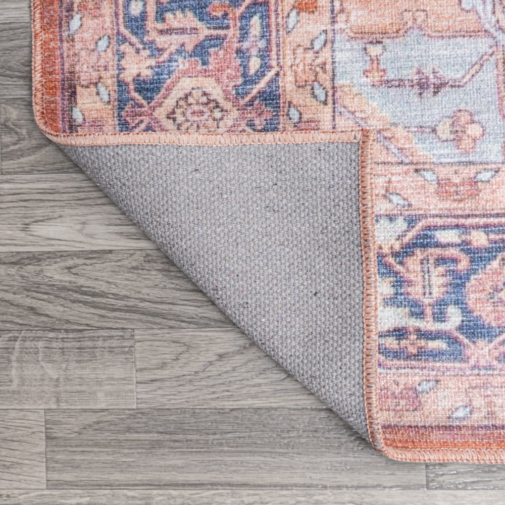 Maris Ornate Medallion Washable Indoor/Outdoor Area Rug. Picture 6
