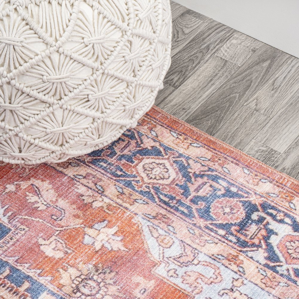 Maris Ornate Medallion Washable Indoor/Outdoor Area Rug. Picture 7