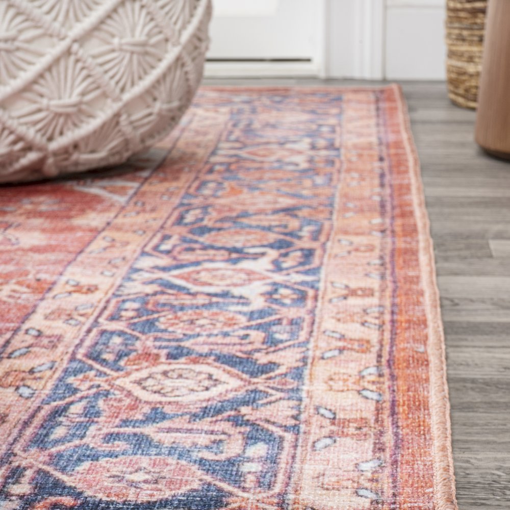 Maris Ornate Medallion Washable Indoor/Outdoor Area Rug. Picture 8