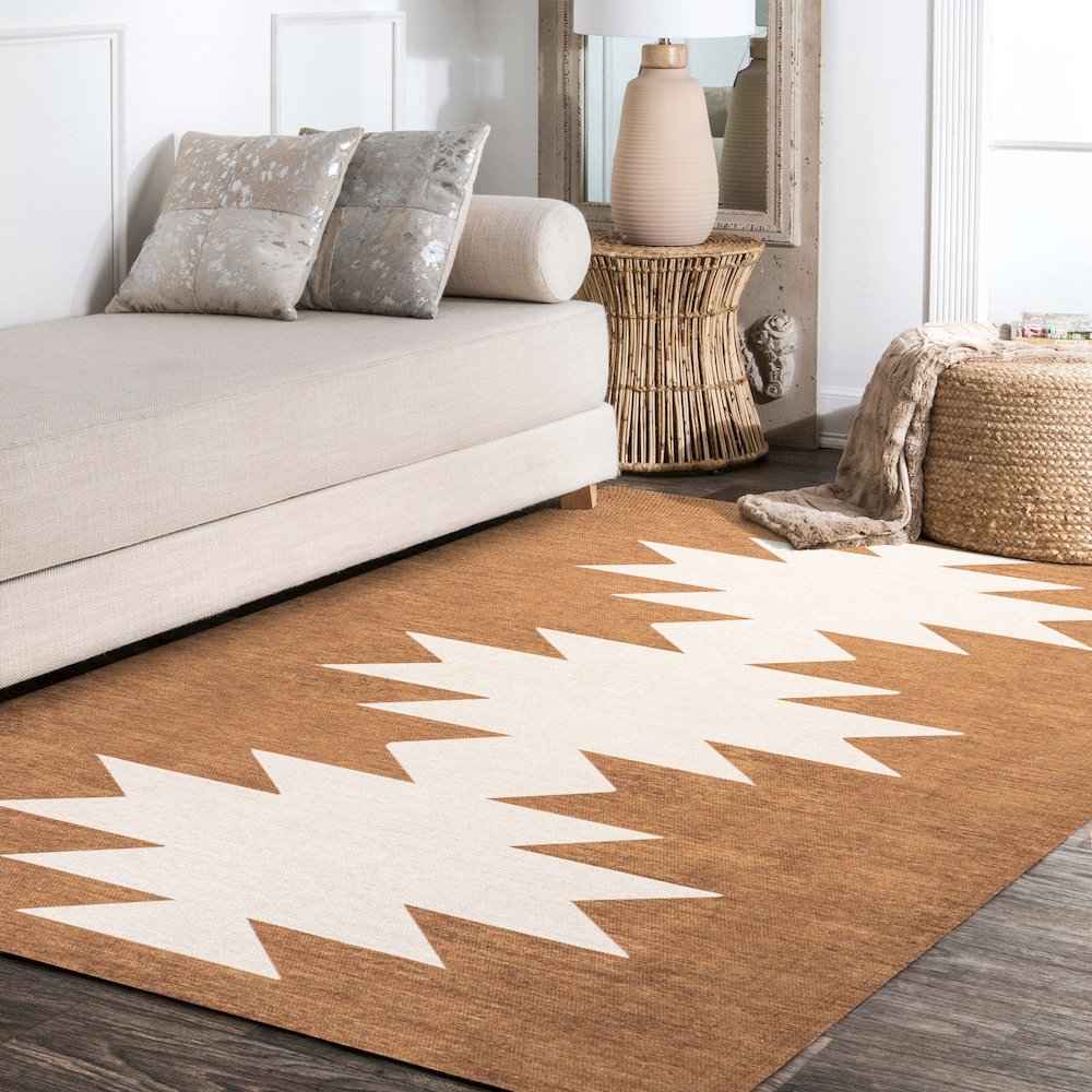 Chayton Minimalist Geometric Machine Washable Area Rug. Picture 11