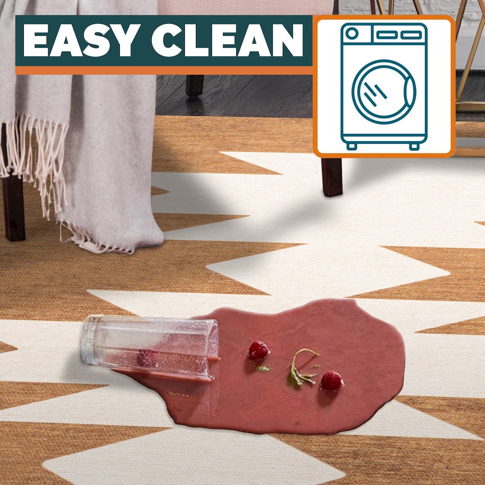 Chayton Minimalist Geometric Machine Washable Area Rug. Picture 13