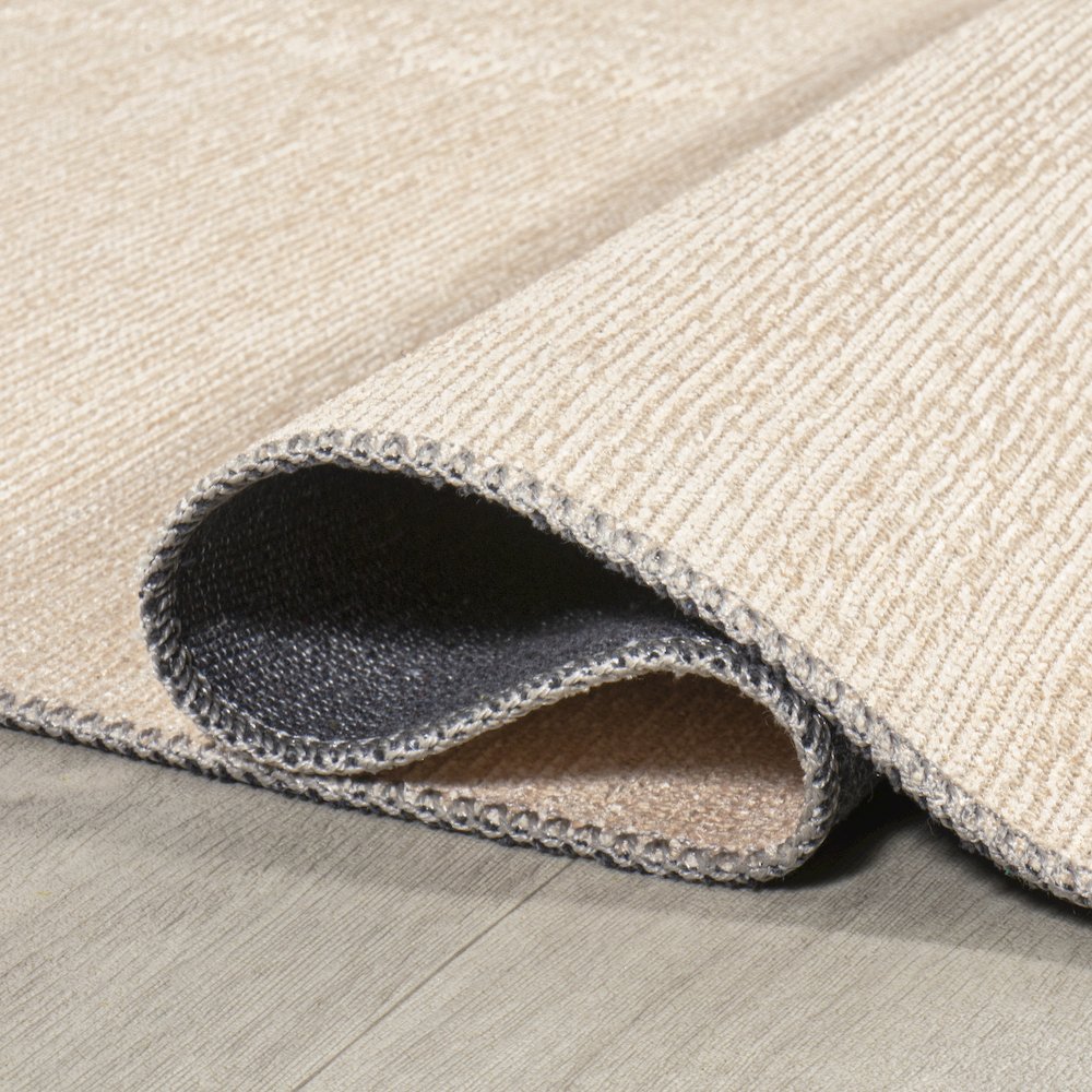 Demie Minimalist Graphic Circle Machine Washable Area Rug. Picture 9