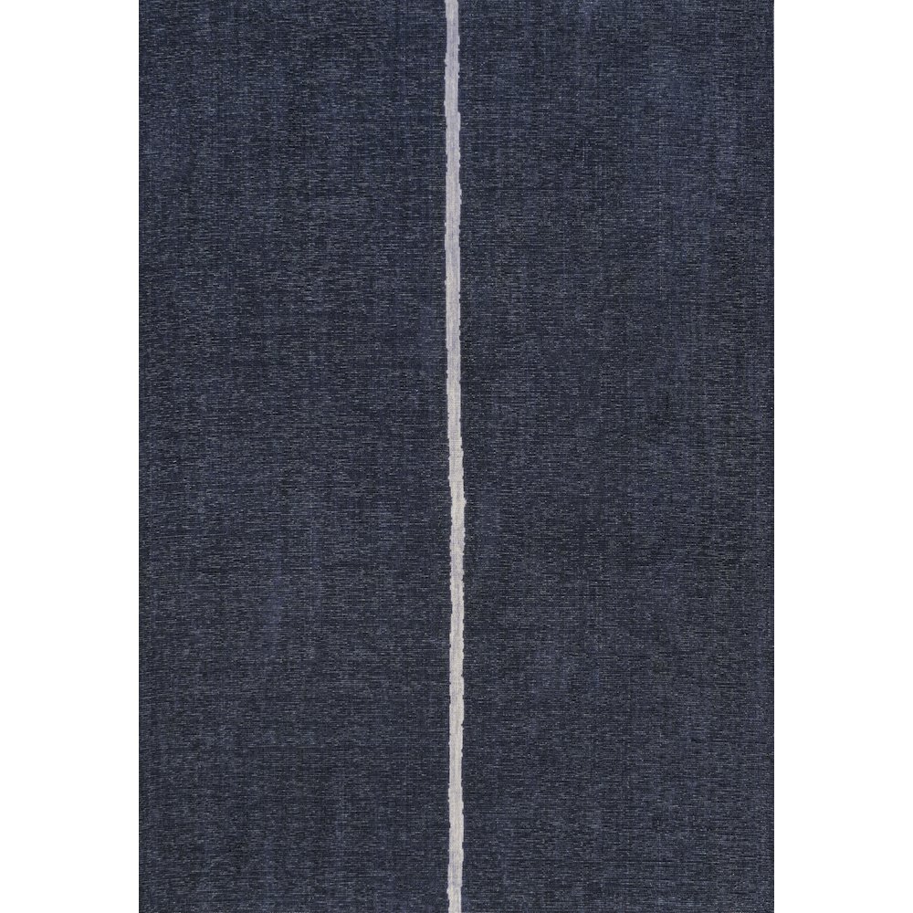 Linja Solid Centre Stripe Machine Washable Area Rug. Picture 1