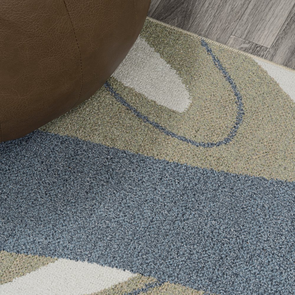 Algae Abstract Glam Botanical Machine-Washable Area Rug. Picture 5