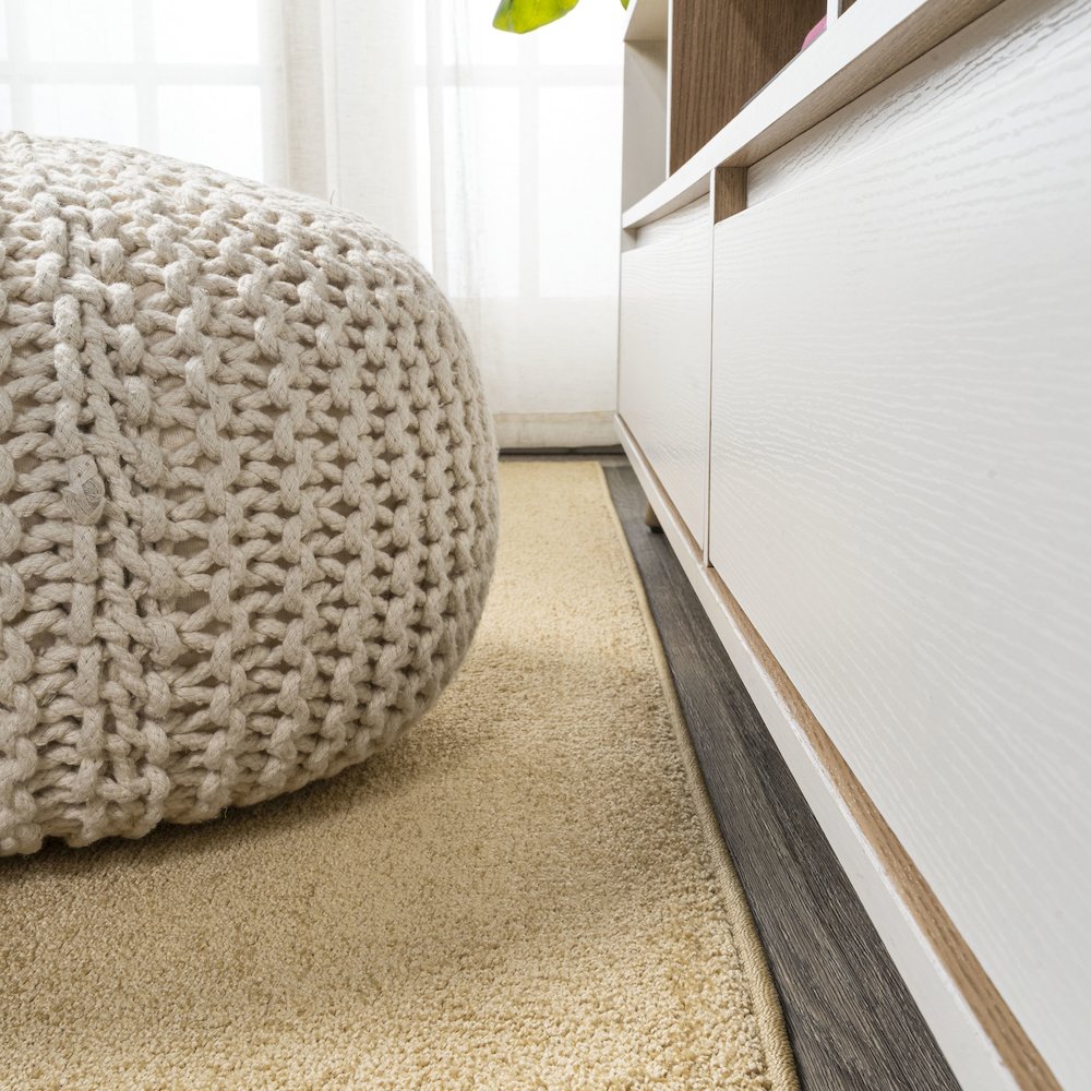 Haze Solid Low Pile Area Rug Mustard. Picture 21