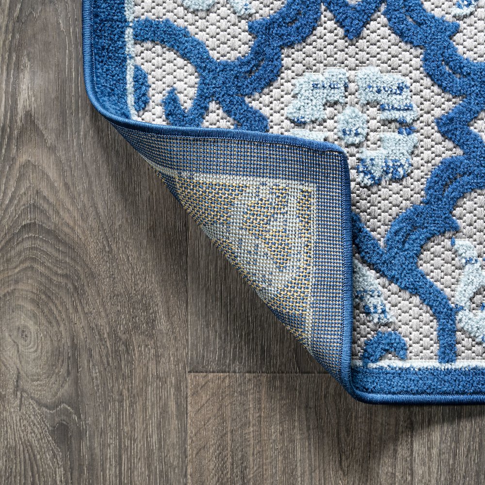 Gallia Tile Trellis High-Low Indoor/Outdoor Area Rug. Picture 9
