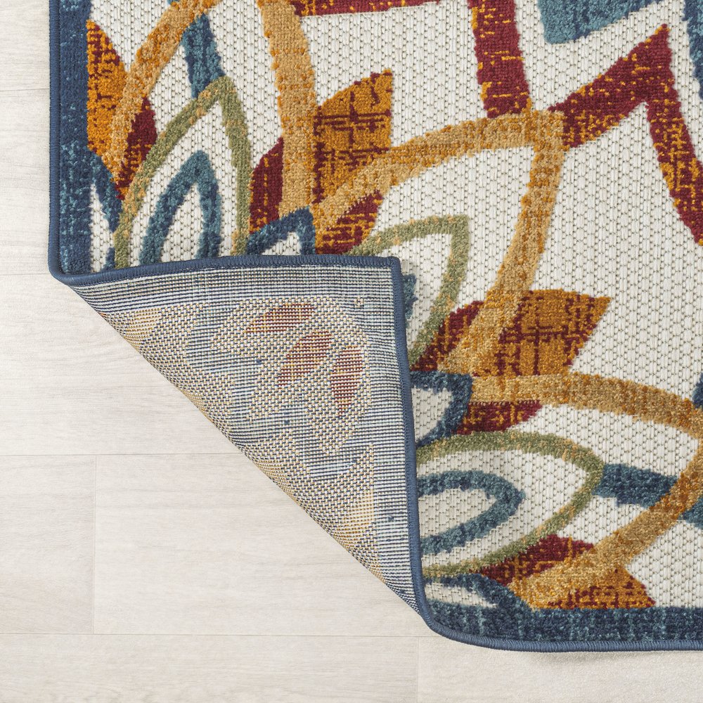Flora Abstract Bold Mandala High-Low Indoor/Outdoor Area Rug. Picture 10