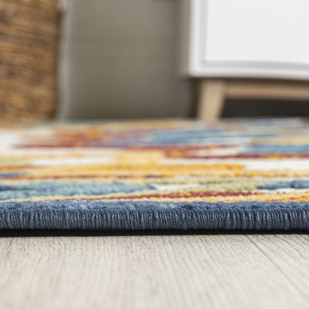 Flora Abstract Bold Mandala High-Low Indoor/Outdoor Area Rug. Picture 16