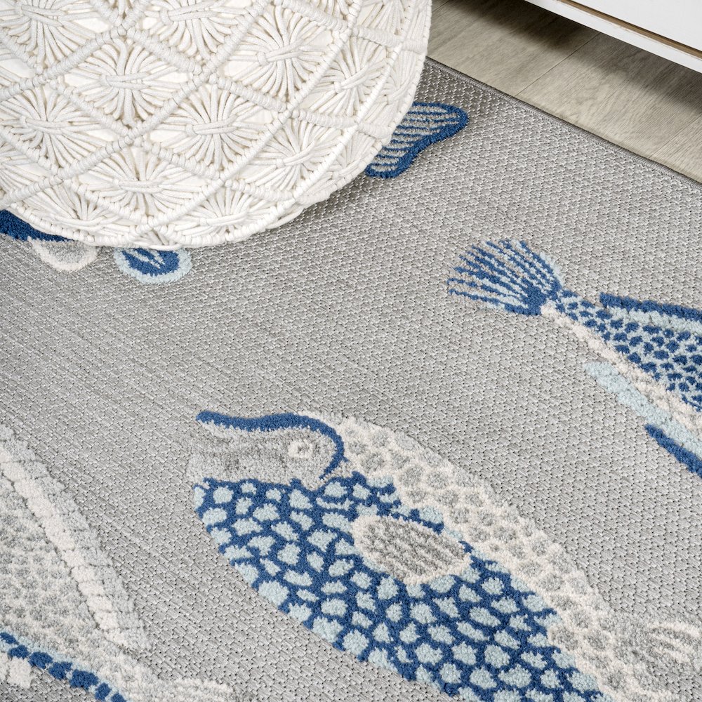 Algarve Modern Fish High-Low Indoor/Outdoor Area Rug. Picture 11