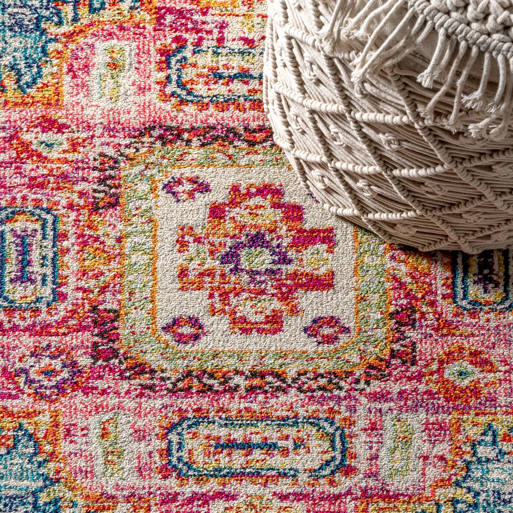 Bpl Bohemian Flair Boho Vintage Medallion Area Rug. Picture 5