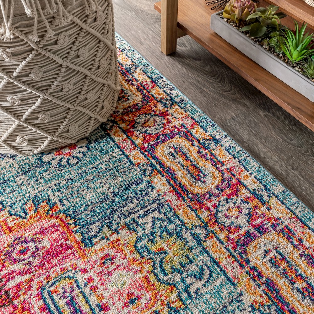 Bpl Bohemian Flair Boho Vintage Medallion Area Rug. Picture 6