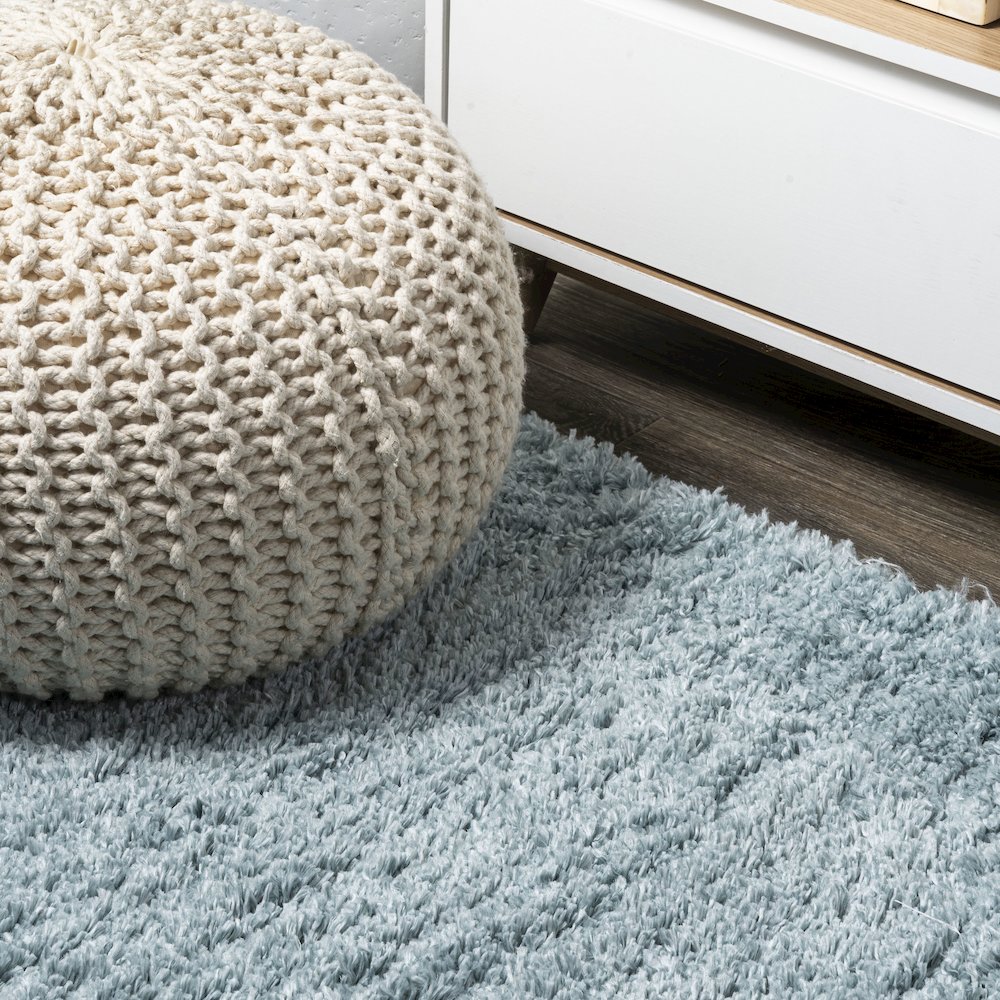 Groovy Solid Shag Area Rug. Picture 7