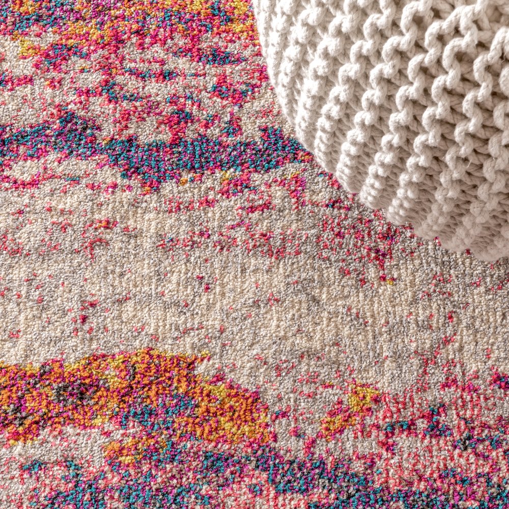 Contemporary Pop Modern Abstract Brushstroke Area Rug. Picture 6