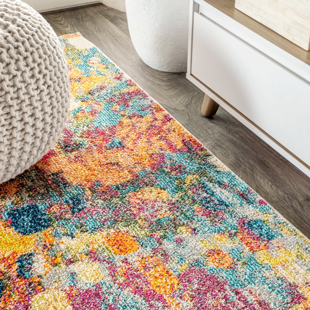 Inspired Contemporary Pop Modern Abstract Area Rug. Picture 7