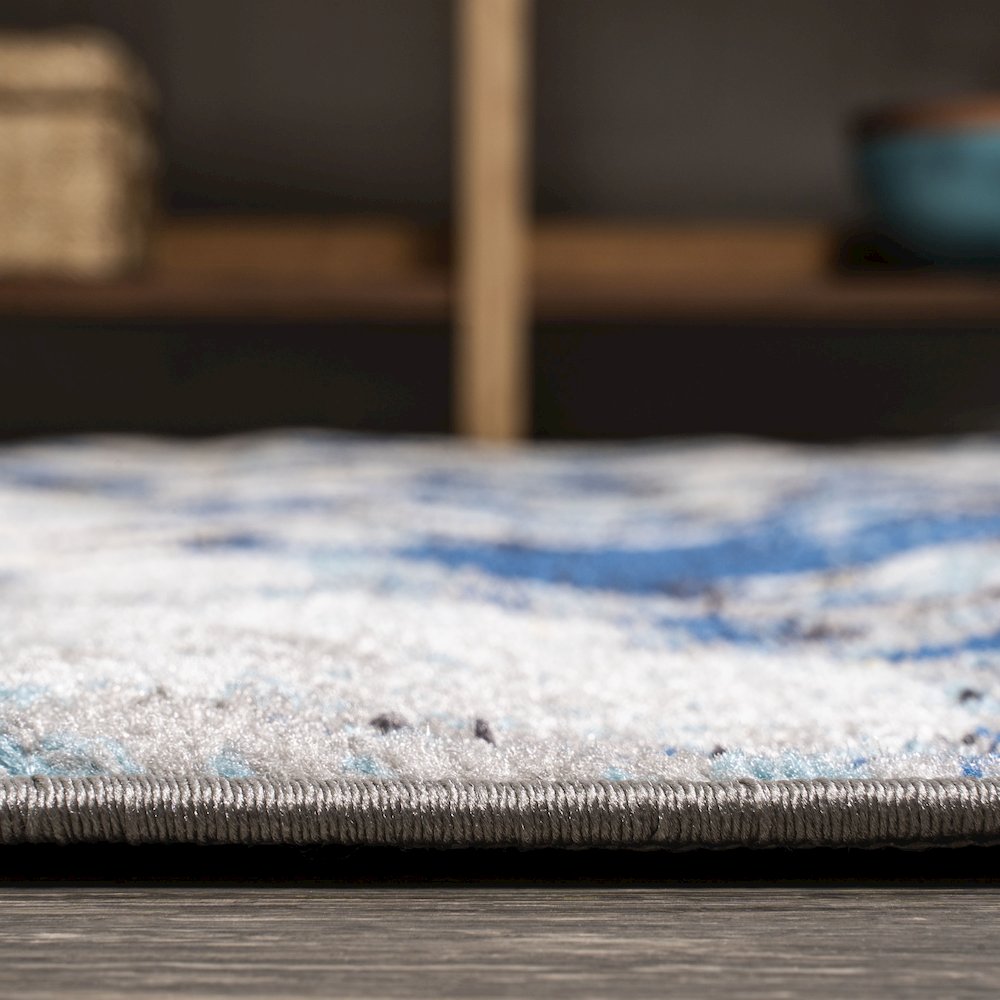 Pebble Marbled Abstract Area Rug. Picture 9