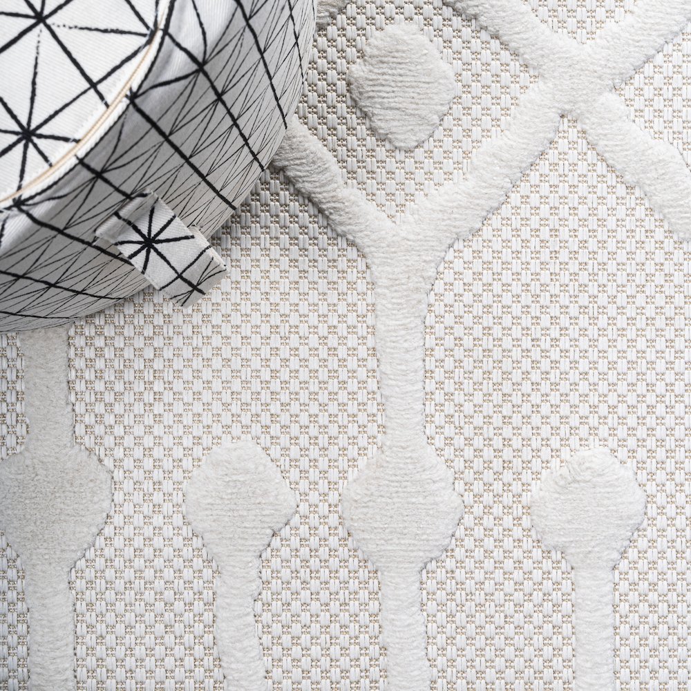 Peralta Moroccan Diamond Indoor/Outdoor Area Rug. Picture 4