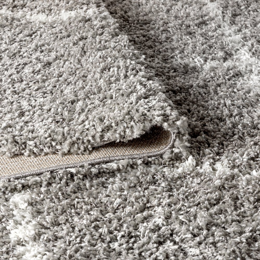 Beautiful Mercer Shag Plush Tassel Moroccan Tribal Geometric Trellis Area Rug. Picture 7