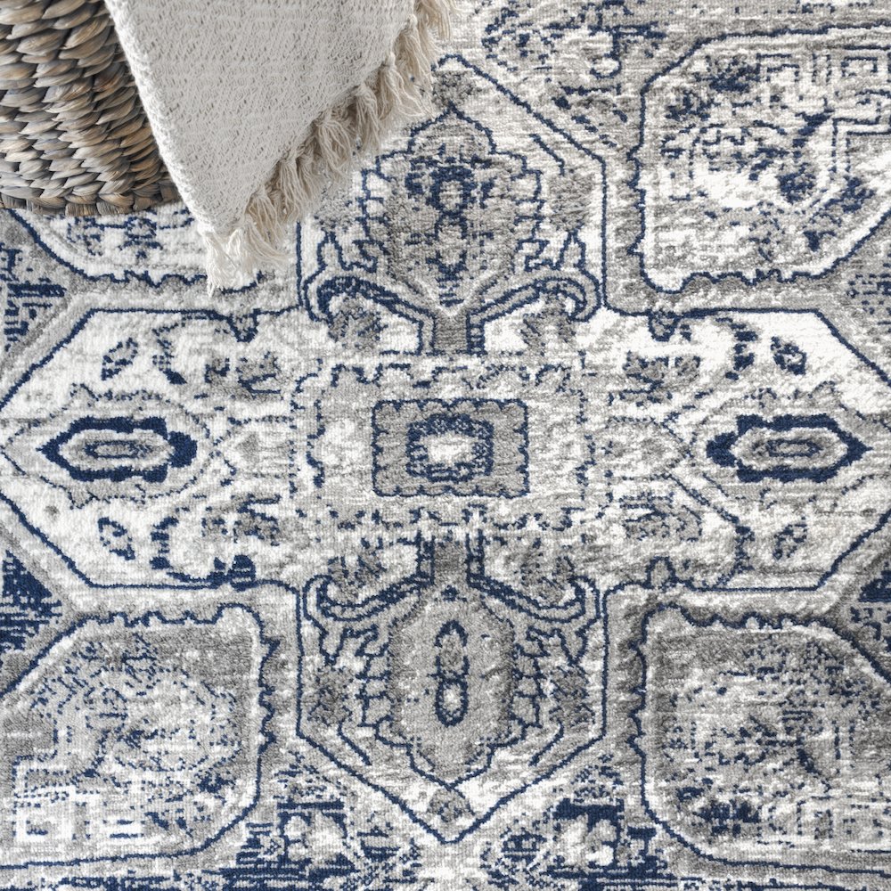 Jerica Modern Persian Vintage Medallion Area Rug. Picture 4